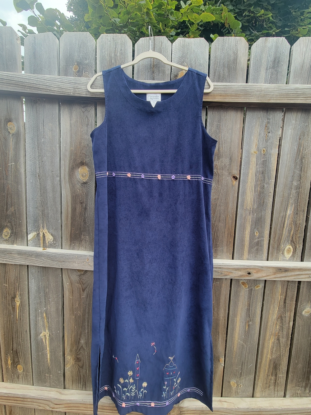 Vintage 90s Christopher &Banks Cottagecore Sleeveless Straight Jumper Maxi dress